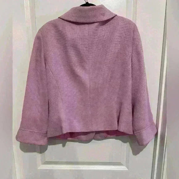 london Times Light Pink shimmer shiny Blazer with bug large buttons barbie - Picture 4 of 6